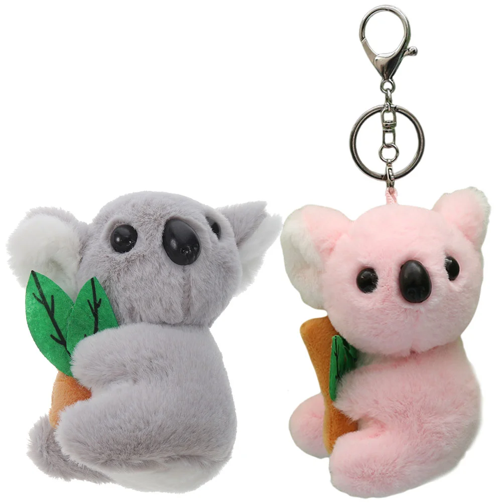 

2 Pcs Key Rings Plush Koala Keychain Bag Pendant Party Gift 2pcs Cute Charm Unique Keychains Backpack Keyring for Women Child