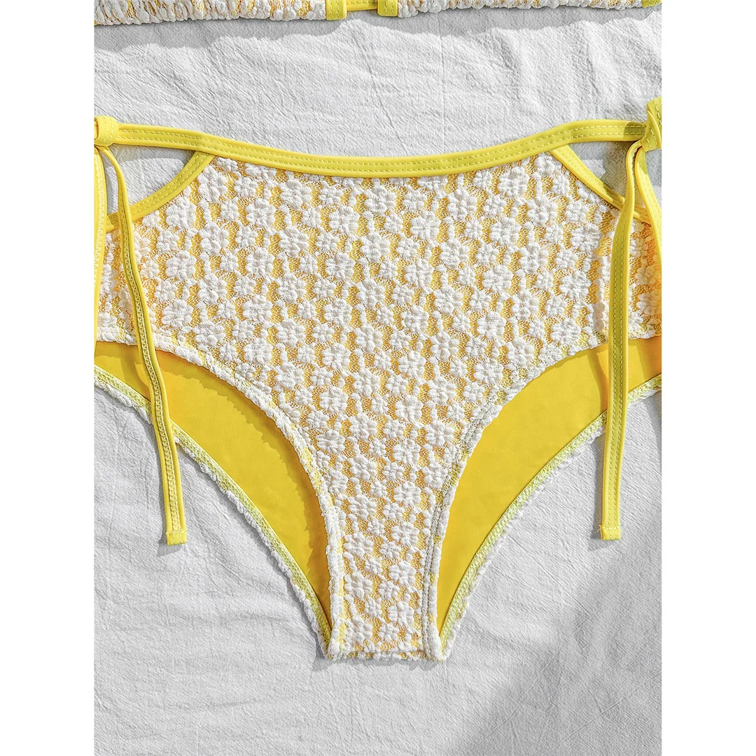 Sexy bedruckter Neckholder-Bikini mit hoher Taille, Damen-Badeanzug, zweiteiliges Bikini-Set, gepolsterter Badeanzug, Badebekleidung, Schwimmanzug V8481 – Detail 11