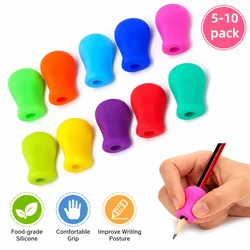 5-10pcs Writing Corrector Finger Posture Correction Tool Trainer Children's Pen Writing Assistant Grip Suit Student Stationery