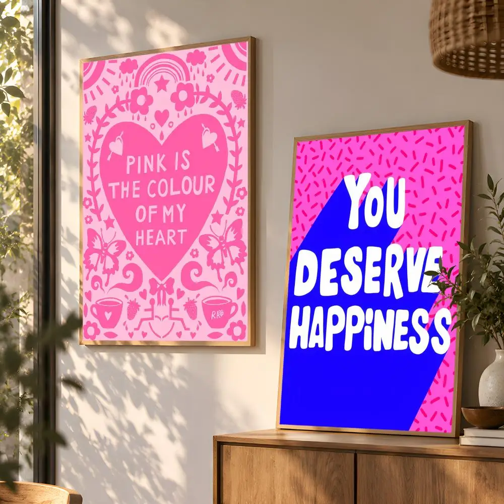 Abstract Feminist Color Letter Art Poster Wall Art Home Decor Living Room Bedroom Office Dorm Apartment Gift