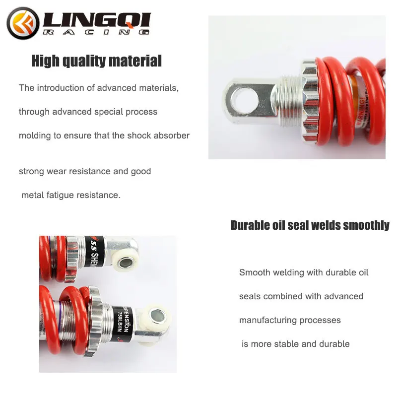 LINGQI Shock Absorber Damper Ajustable Absorption Spring Parts For Folding Bicycle Pit Dirt Bike Electric Scooter Mini Bikes