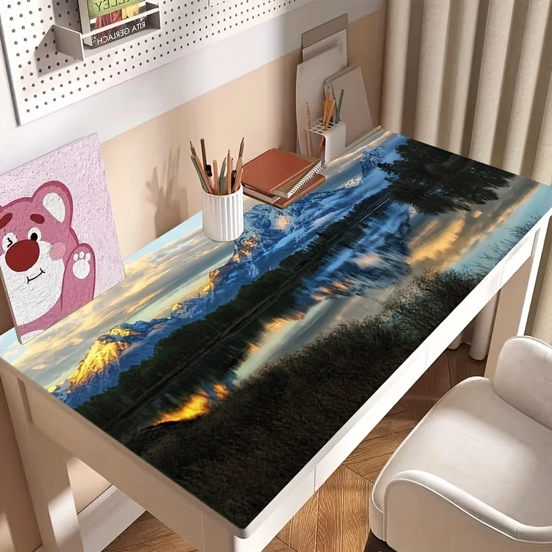 Clean Desk Look Mouse Pad Large Gaming Mat Cloth Surface Anti Slip Rubber Base for PC Laptop Keyboard