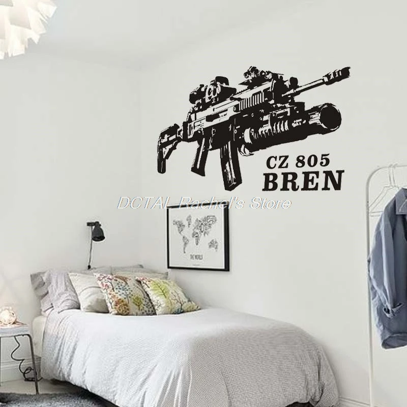 CZ 805 Bren Decal Rifle Wall Sticker Military Assault Weapon Gun Police Czech Army Vinyl Murals For Room Decoration