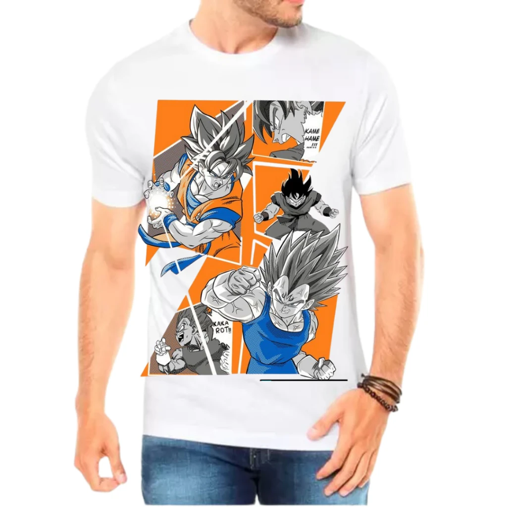 Camisetas con estampado de Dragon Ball de Anime para hombre y mujer, camisetas deportivas informales, holgadas, de gran tamaño, cómodas, de algodón, de manga corta, Y2k