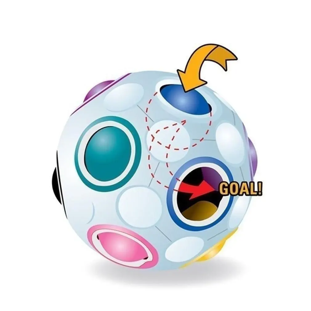 Magic Rainbow Puzzle Ball Cube Speed Ball Fun Stress Reliever Fidget Ball Toy Christmas Stocking Stuffers dla dzieci i dorosłych