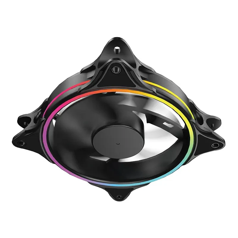 UPSIREN CF-12  5V 3Pin ARGB and 4Pin PWM High performance mute cooling  Halo light effect 12cm Case fan
