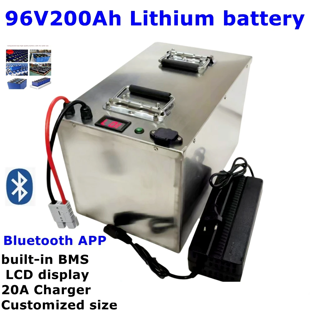 LL-Batterie Lithium-Ion Rechargeable, Étanche 96V, 200Ah, Movie Ion, pour Excavateur, Véhicule, AGV, pour Bateau, Sicile, avec C