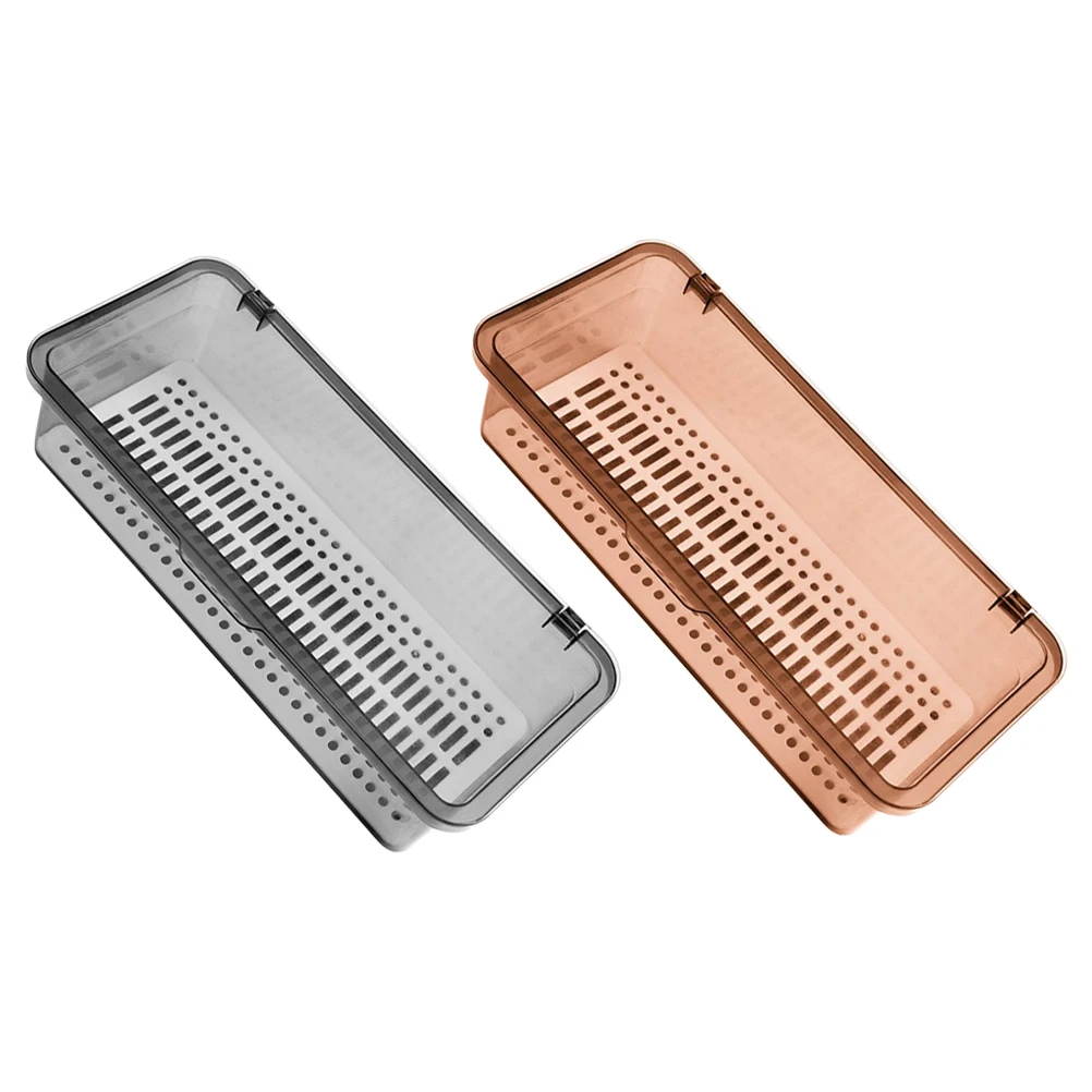 

2 Pcs Cutlery Storage Box Chopsticks Case Draining ganizer Kitchen Home Accessory Premium Material Use