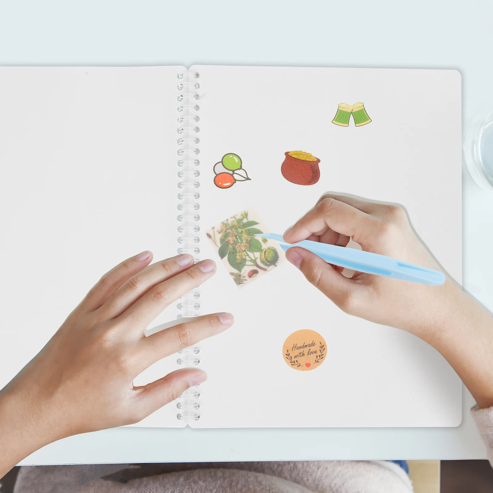 

Large Reusable Collection Book Album Organizer Blank Storage Notebook For Kids Adults With Scraper Tweezers Paper Ample