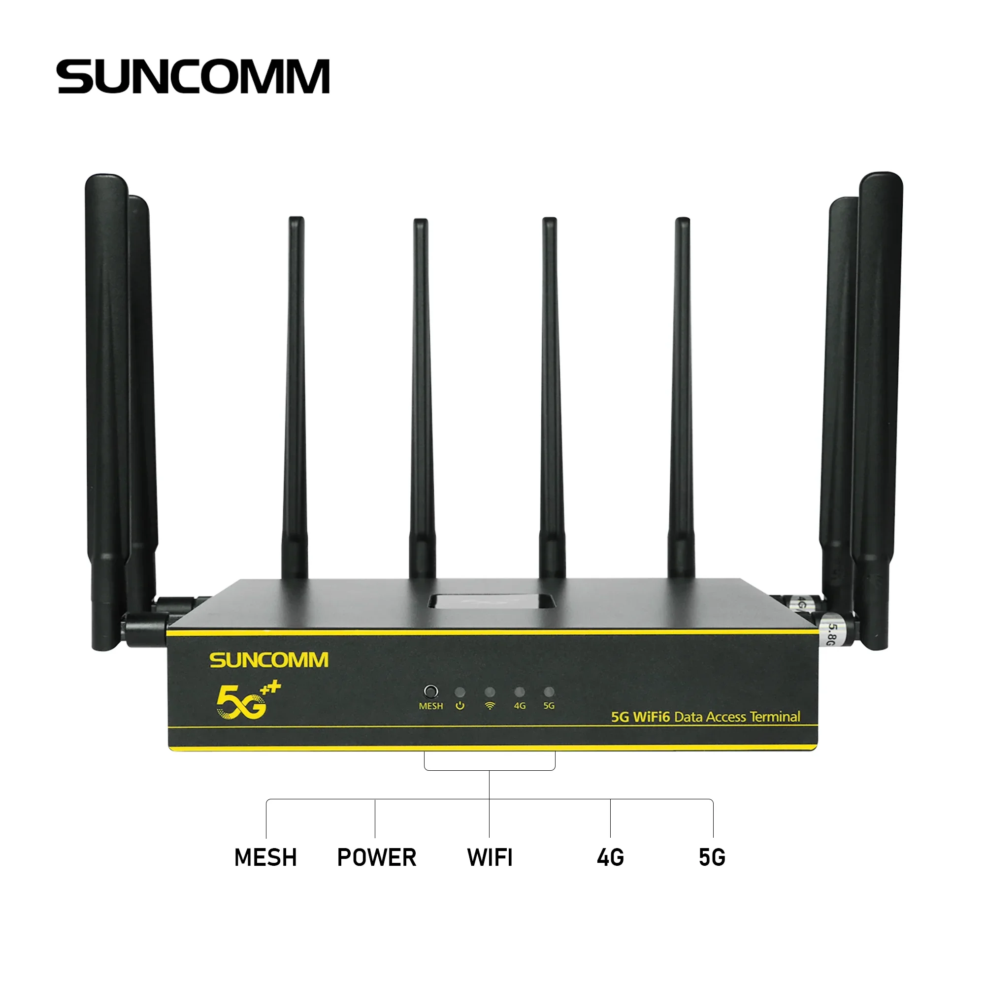 New SUNCOMM 5G WiFi 6 Gaming Wireless Router X62 Modem-RF System NSA SA Bands EasyMesh VPN IPV4 IPV6 TTL 5G CPE Router