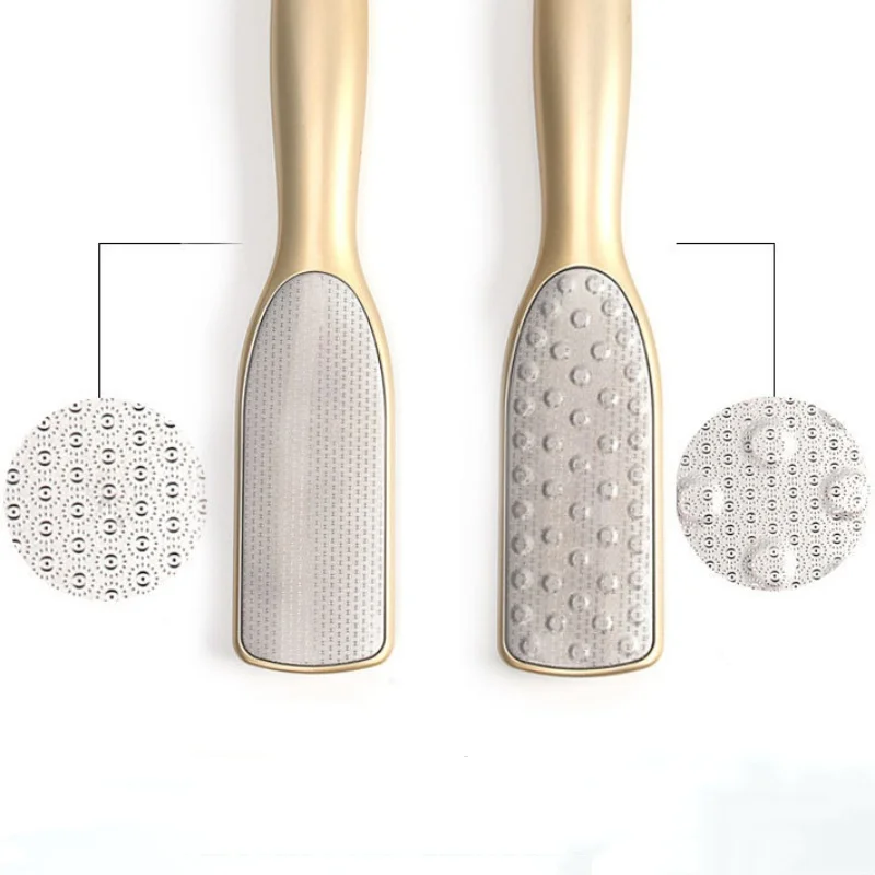 ملف القدم مزدوج الوجهين القدم عرموش الكالس مزيل الذرة للكعب المتشقق الفولاذ المقاوم للصدأ أدوات العناية بالقدم المهنية باديكير #6