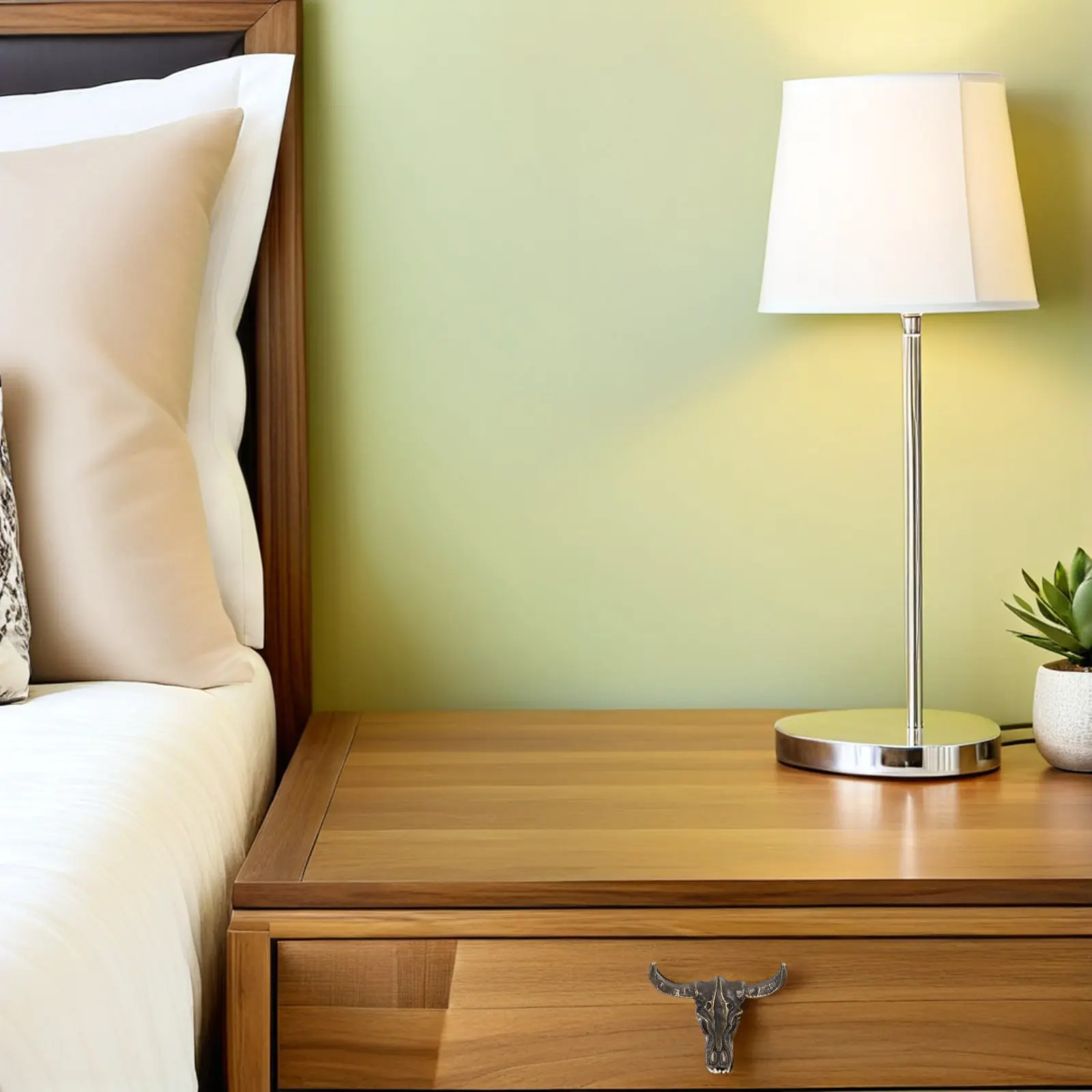 

Винтажная металлическая ручка-кнопка в форме головы коровы, 1,5 дюйма, с одним отверстием, для кухонных шкафов, дверей, комодов, фурнитура