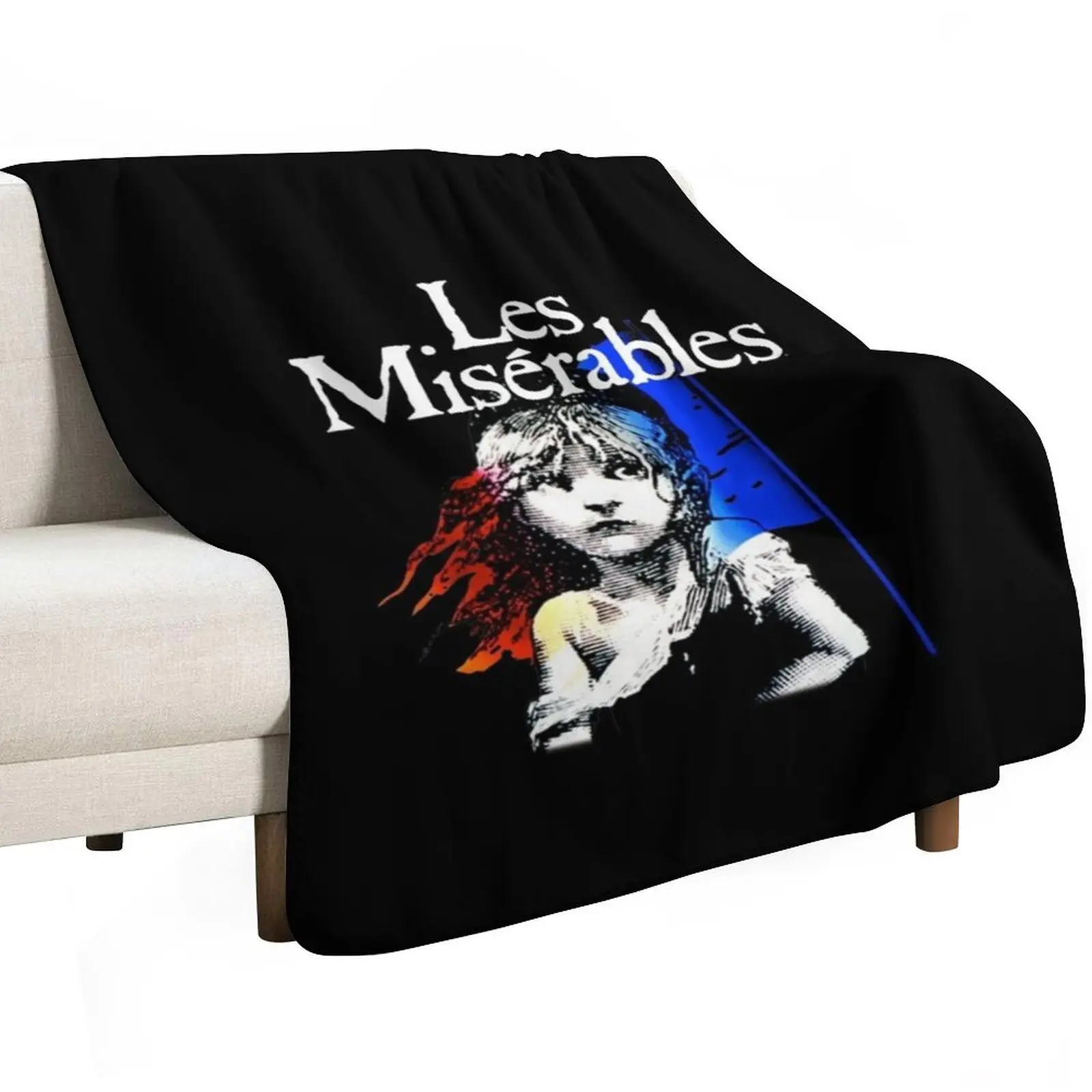 

Les Miserables ( black ) Throw Blanket Luxury Thicken Hairy Decorative Sofas Blankets