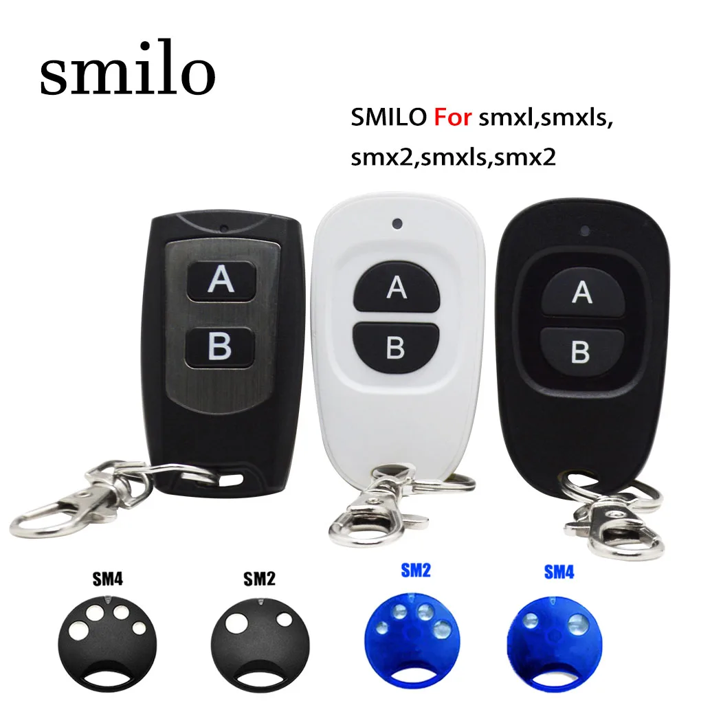 SMILO SM2 /SM4 100% compatible Garage Door Remote Control 433.92MHz Rolling Code  with SMXI SMXIS SMX2 SMX2R OXI OX2