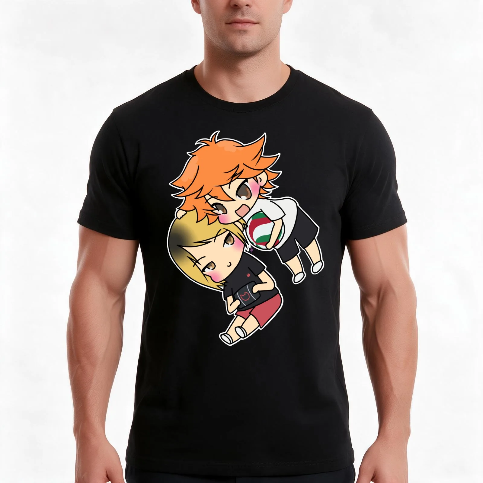 Kenma and Hinata T-Shirt Summer Casual Cotton Tee Oversized Streetwear Tops Vintage Graphic Print Loose Fit Short Sleeve