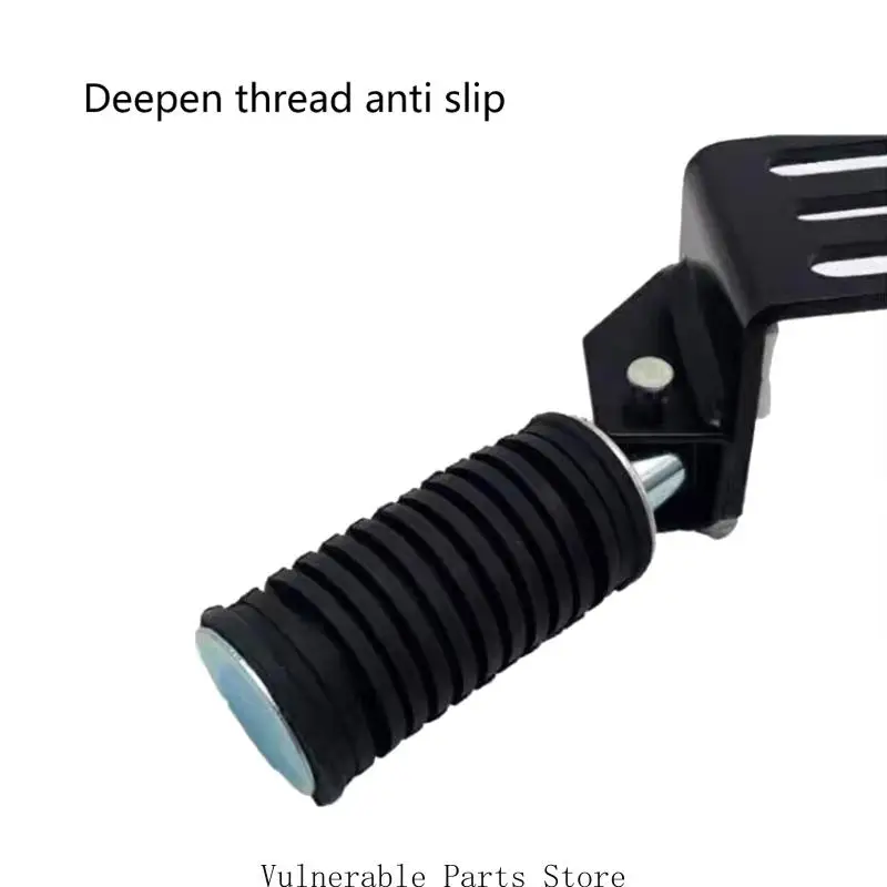 D0UC Universal Cylindrical Foot Pedal Step Plate Collapsible Design Iron Motorcycle Accessory For Long Distance Riding 1 Pair