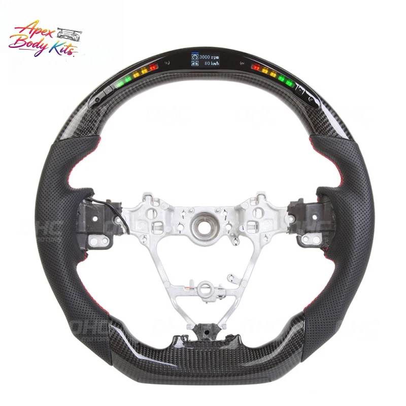 Suitable for  Toyota Corolla/Ralink/RAV4 2014-2018 LED intelligent carbon fiber steering wheel modification