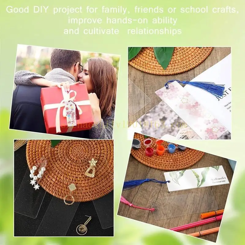 

20Pcs Clear Acrylics Bookmarks with Colorful Tassels for Painting Handmade Craft, for Adult Children Painting Handmade Craft