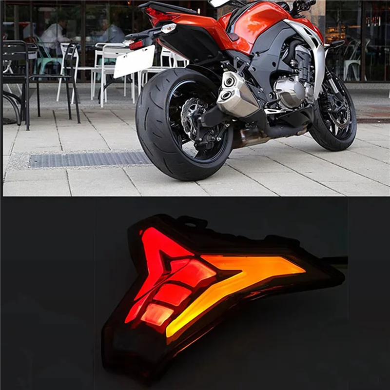 

A58X-задний фонарь для мотоцикла, светодиодные задние стоп-сигналы поворота для Kawasaki Z250 Z400 Z1000 Ninja ZX-10R ZX-6R 2014-2025