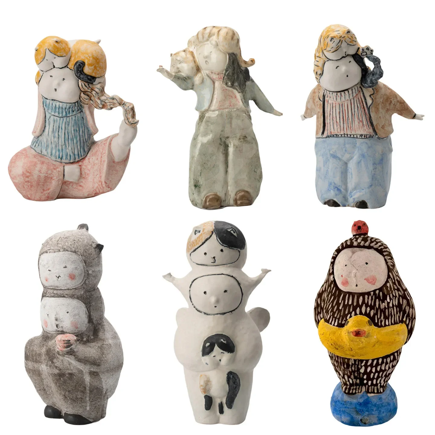 Jingdezhen ceramic hand-painted interesting abstract creative figure art sculpture ornament