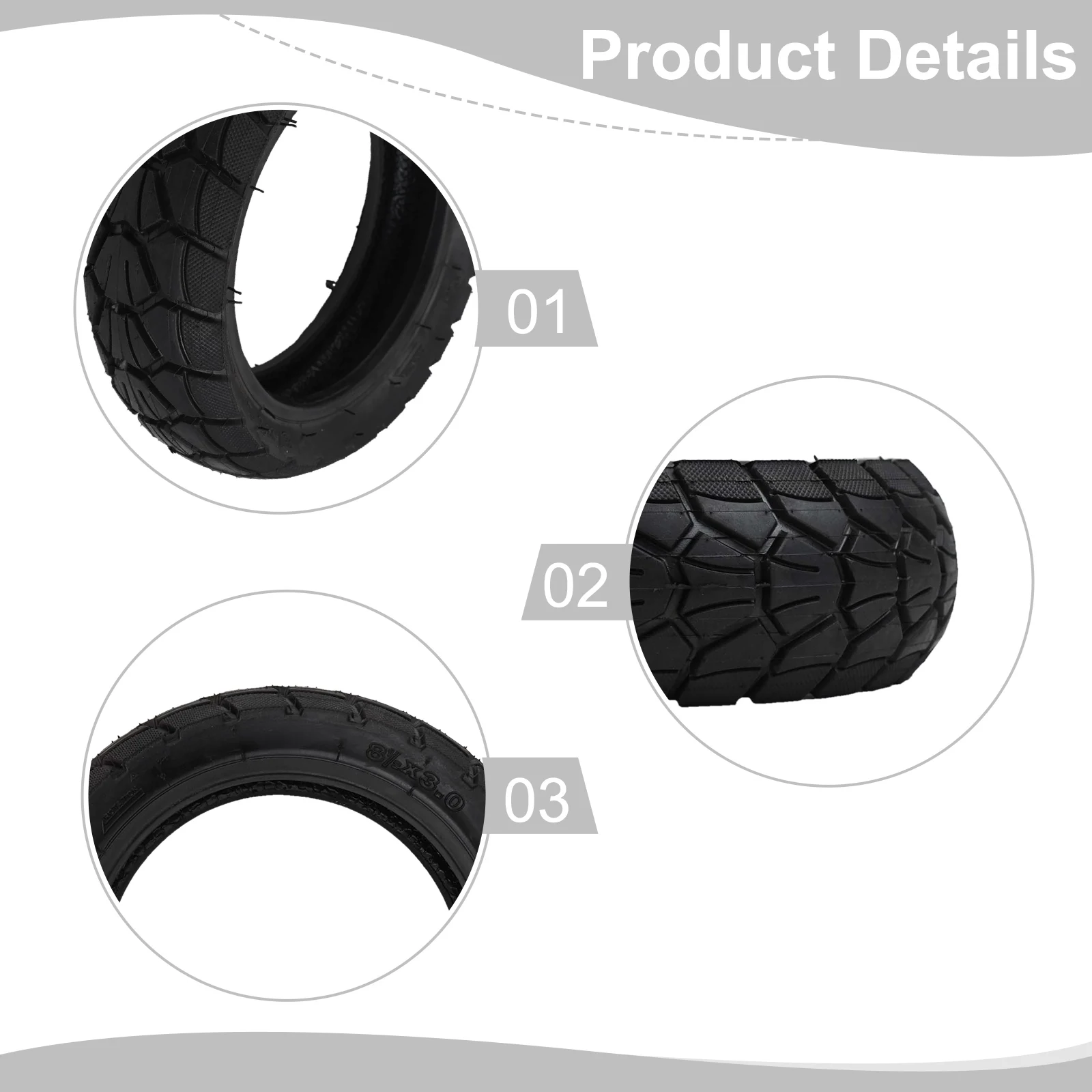 

Резиновая шина 8 1 2X3,0, шина для наружного использования, замена скутера 8 1 2X3,0 80-139, износостойкая, легкая