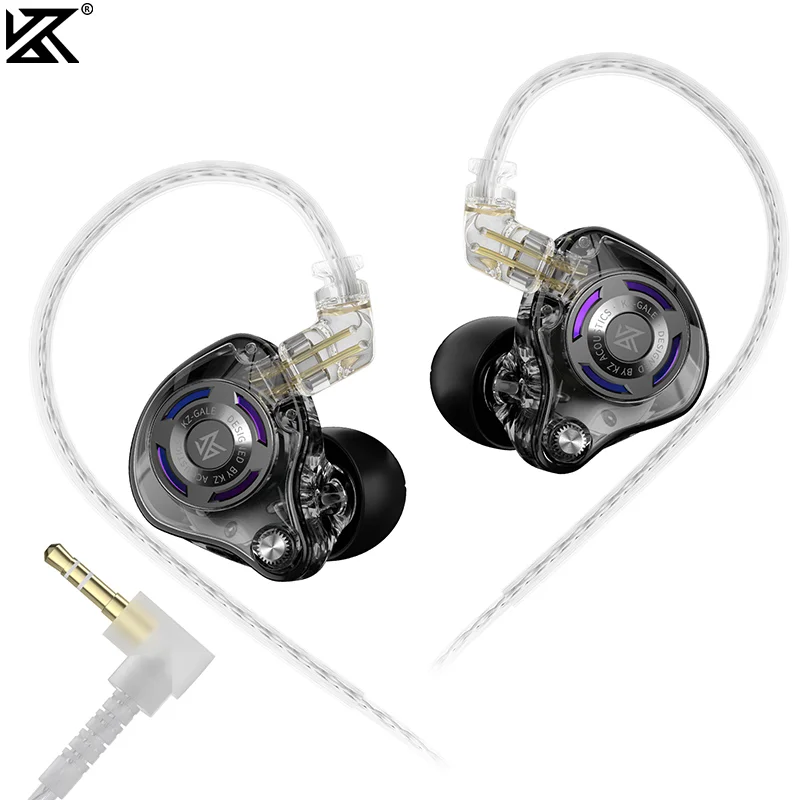

KZ Gale HIFI Earphones Linear Dynamic Drive Earphones Bass Music Earbud Noise Cancelling Replaceable 2PIN Cable Gaming Earphone