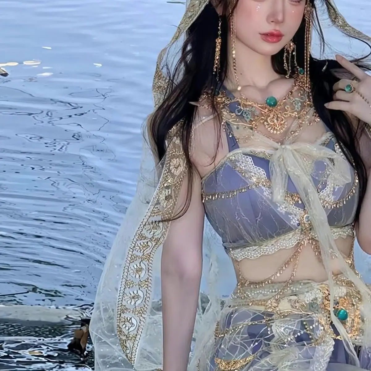 

Chinese Style Women Travel Dress Women's Han Chinese Clothing Exotic Style Trip Shoot Dunhuang Western Fashion Photography Dress