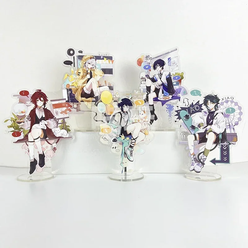 

15CM Anime Genshin Impact Kaedehara Kazuha Balladeer Venti Shikanoin Heizou Xiao Cosplay Acrylic Standing Sign Cake Ornaments