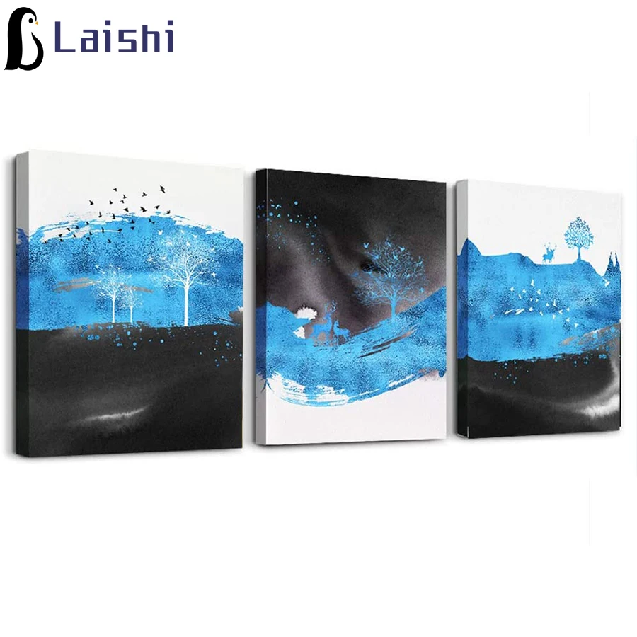 

3pcs Nordic light luxury decoration scenery diamond embroidery Modern decor diamond painting full square/round drill,New gift,