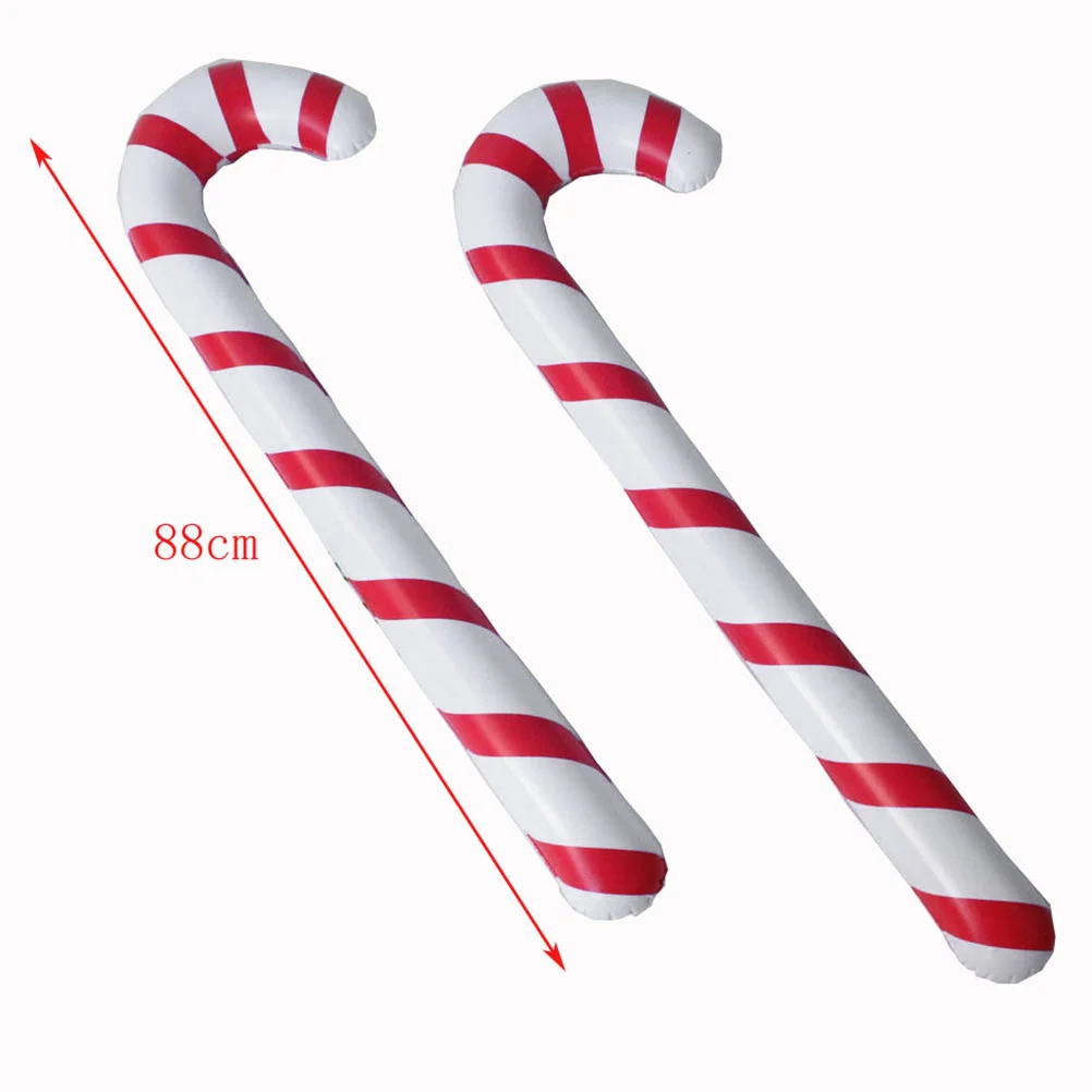 5 Pcs Candy Cane Decoration Lollipop Inflation Walking Sticks Child Christmas Outdoor