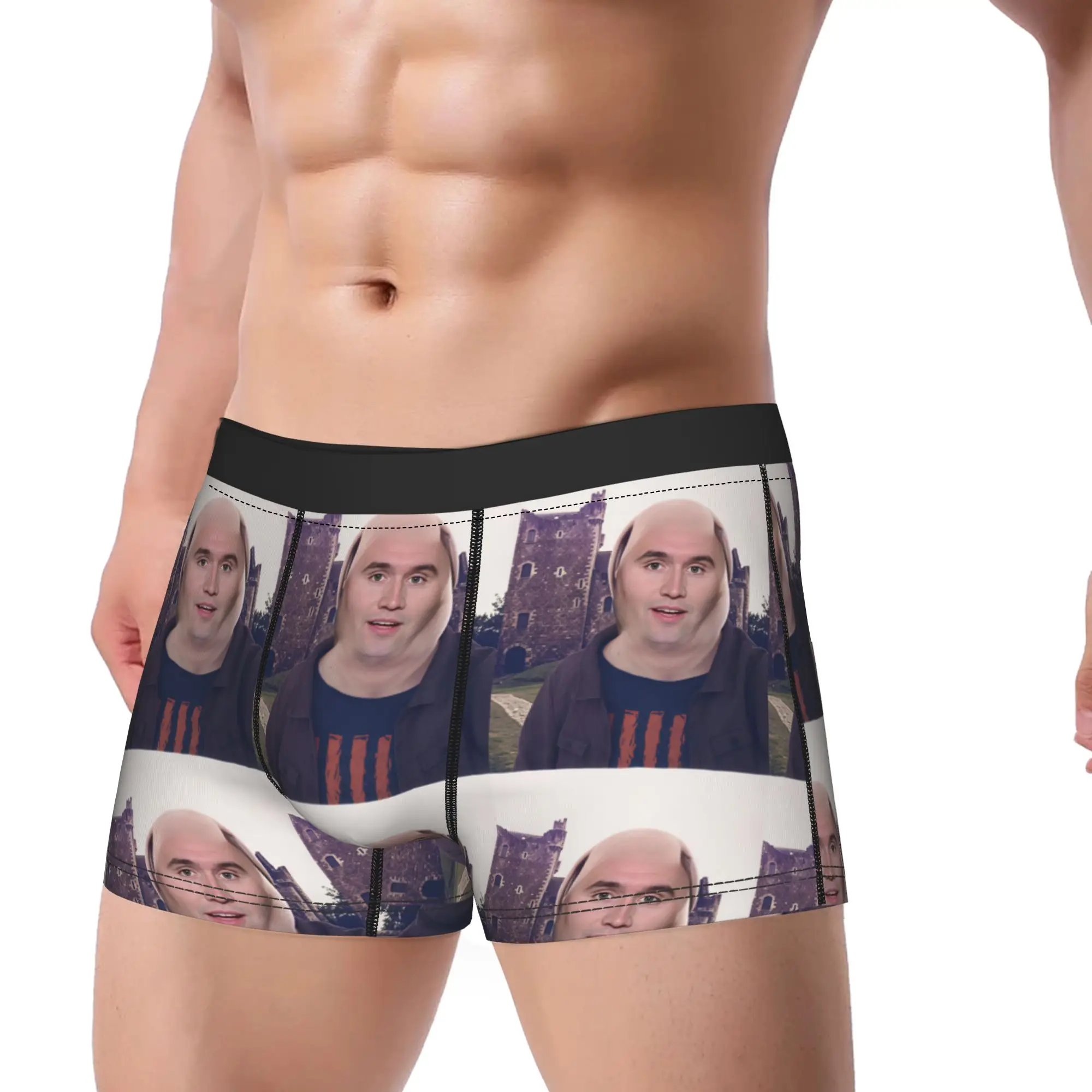 Charlie Kirk John Pork Underwear  Male Underpants Pattern Elastic Boxer Shorts High Quality Boxer Brief Large Size