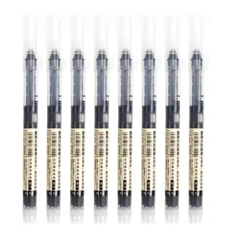 Imagem -02 - Canetas de Gel Líquido de Grande Capacidade Ponto Ultra Fino Secagem Rápida Canetas Esferográficas Bonitos Acessórios de Escritório Escolar 0.5 mm Pcs 10 Pcs