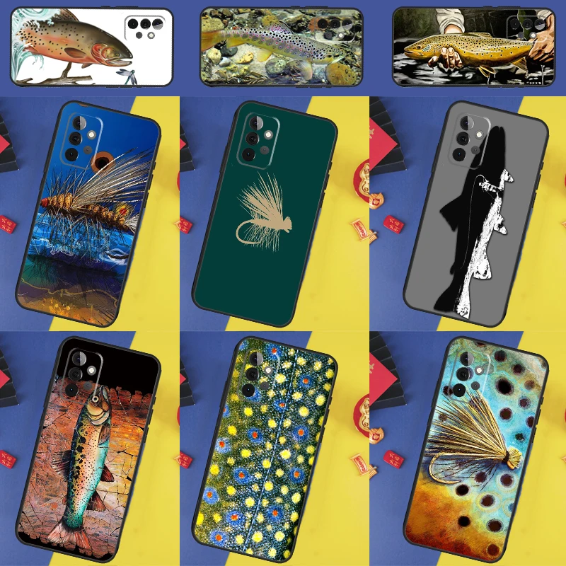 Trout Fish Fishing For Samsung Galaxy A13 A33 A53 A36 A26 A05 A06 A16 A54 A34 A14 A32 A52 A55 A35 A15 A56 Case