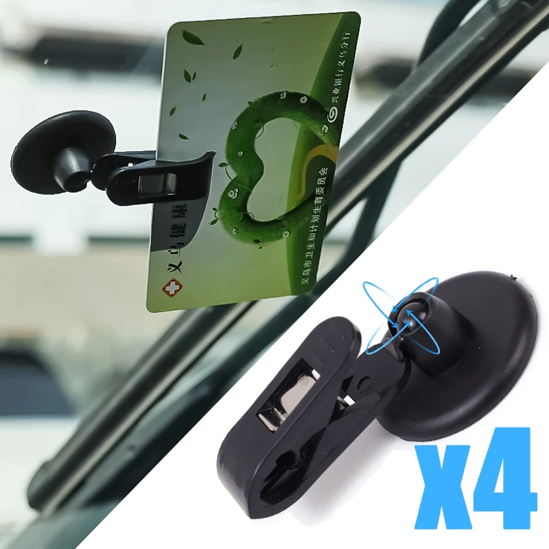 Auto Sticky Card Clip Ticket Holder Windshield Parking Coupon Clips Interior Storage and Organization Automotive Accessories