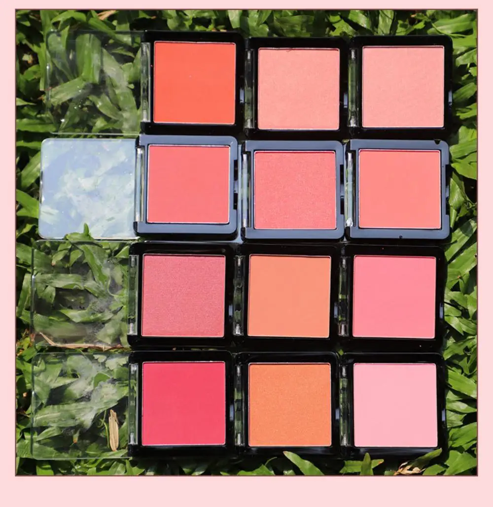 10pcs Pink Blush Palette Private Label Cosmetics Face Makeup Matte Pressed Powder Blusher Wholesale Bulk For Business