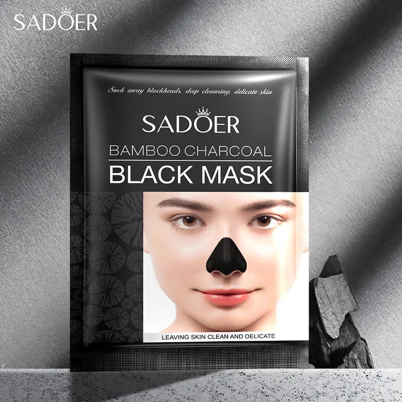 

10PCS Clean Clear Pores Bamboo Charcoabl Black Mask Absorb Stubborn Blackheads And Dirt In Pores Help Blackheads Export