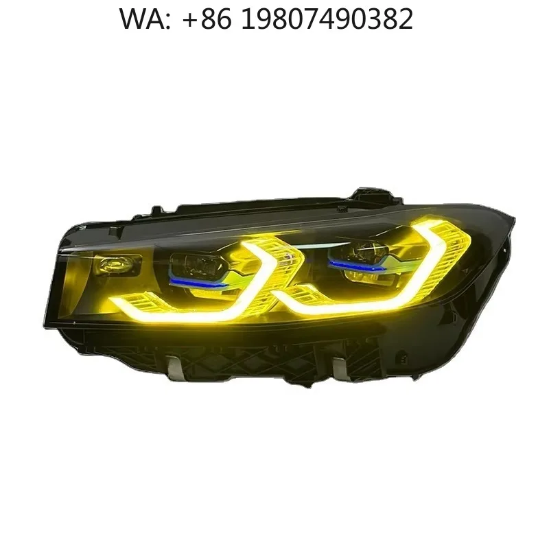 

G80 Style Headlight Upgrade, 6000K Dual Color DRL Lamp, 12V High Brightness Front Light for 2020-2024 Facelift Modification