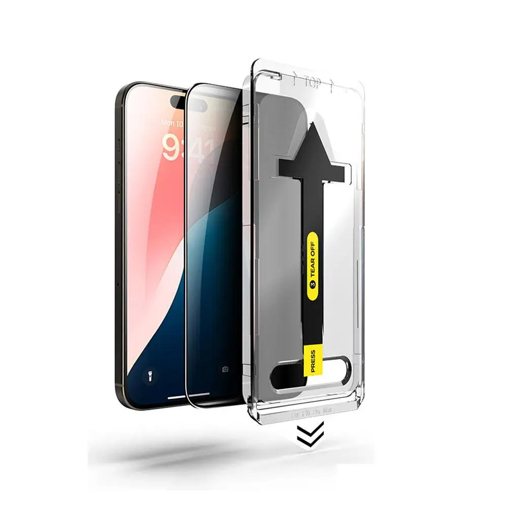 Антиподглядывающая пленка ДЛЯ IPhone 15, IPhone 16, IPhone 15 Pro, IPhone 16 Pro Ультрапростая установка Glas Privacy Screen Protec V7G8