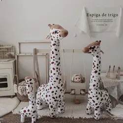 Muñeco jirafa marrón, muñeca compañero durmiendo para bebé, muñeca cómoda, regalo, decoración de habitación de recién nacido