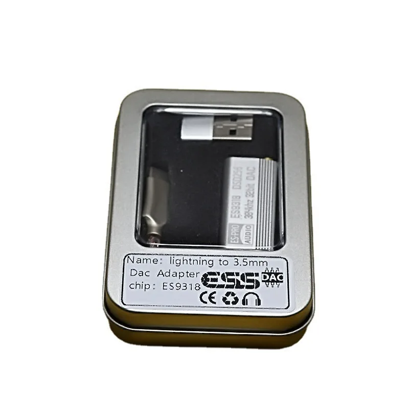 DAC ES9318 Headphone Amplifiers HiFi Decoding Adapter Sound Card For iPhone iOS Android Win10 Type C lightning to 3.5MM Decoder