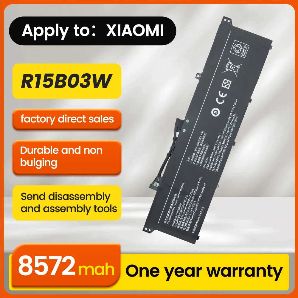BNN R15B03W Genuine Battery for Xiaomi Pro 15 OLED Pro 15 2021 XMA2009-AL XMA2009-DB XMA2009-FJ XMA2009-EJ XMA2009-AJ Series