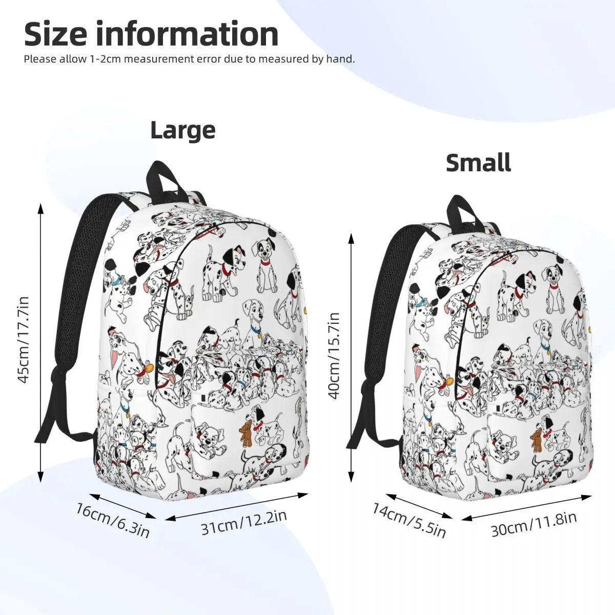 Gift 101 Dalmatians Sturdy Shoulder Book Pack Disney High Street Preschool Laptop Bag Campus