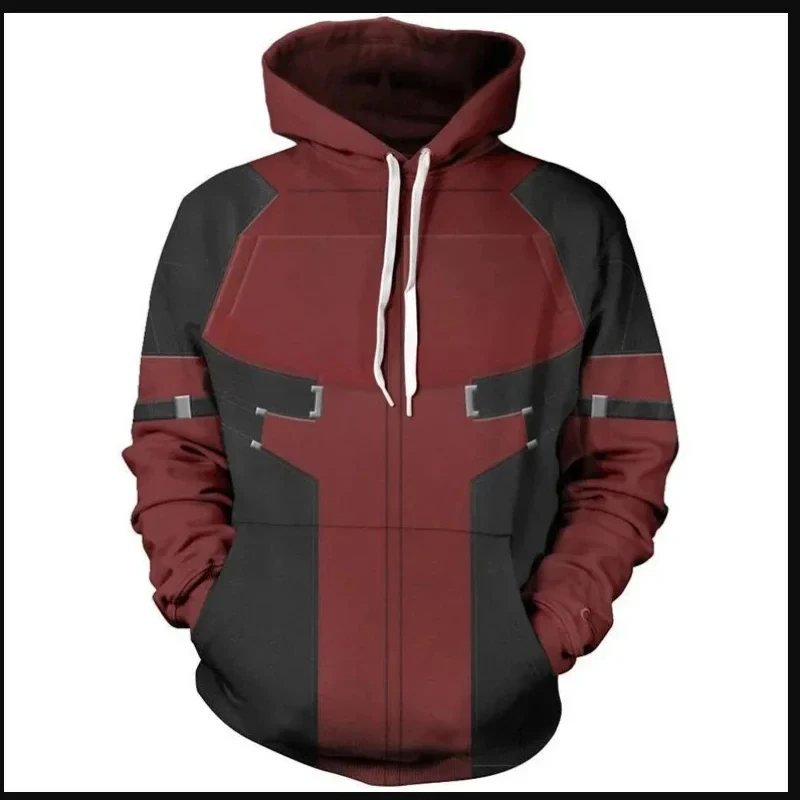 Deadpool Wolverine Superhero Cosplay Hoodie Pullover Casual Spring and Autumn Jacket Oversize Tops Sweatshirts for Women Men hf5 view 4