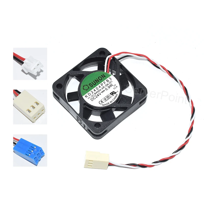 KD2404PFB3 DC24V 0.9W Alarm Signal Cooling Fan For SUNON 4010 40*40*10MM Cooler 2Wires/3Wires/Blue Plug Brand New