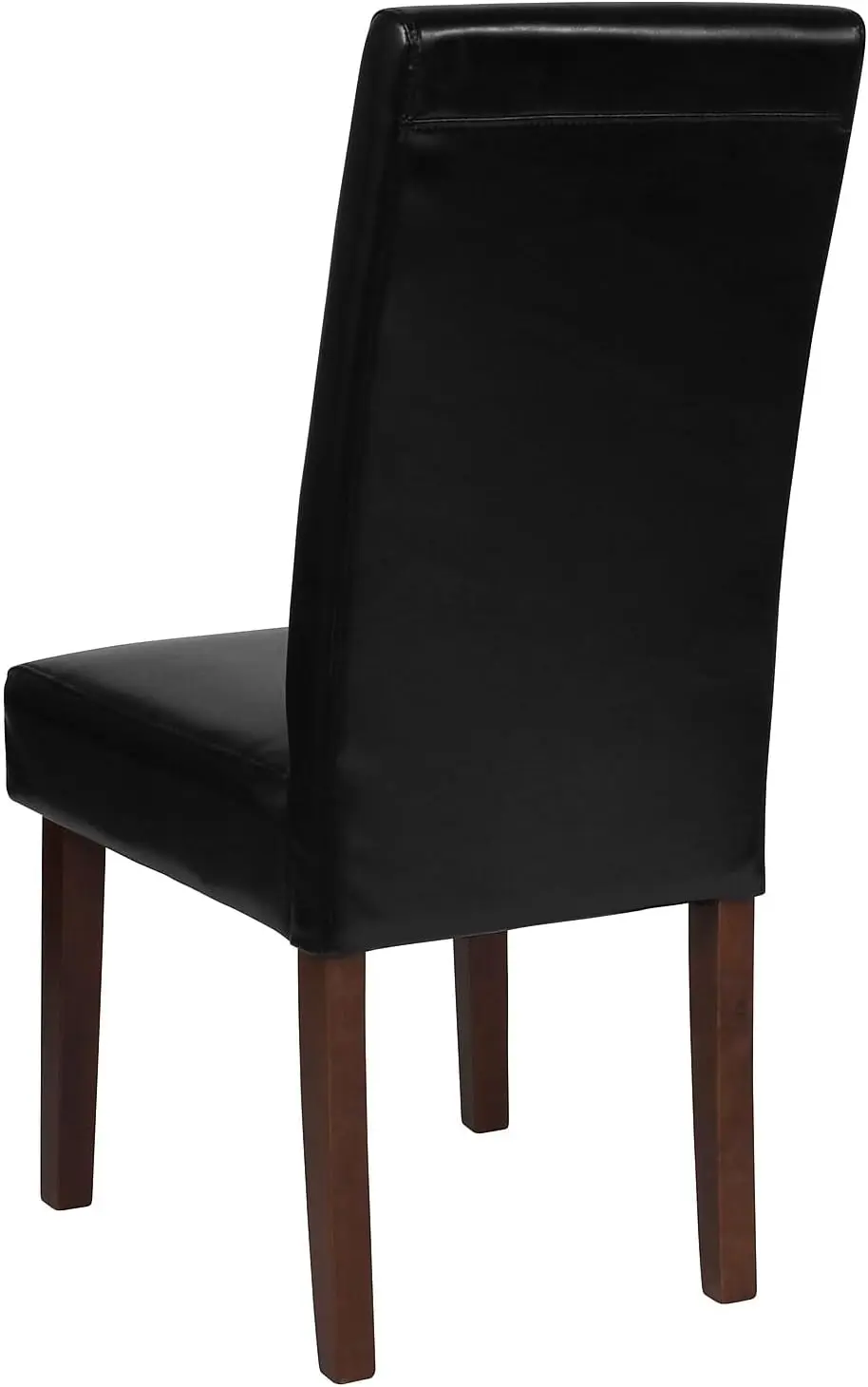 Greenwich Series Black Leathersoft Upholstered Panel Back Mid- Parsons Dining Chair