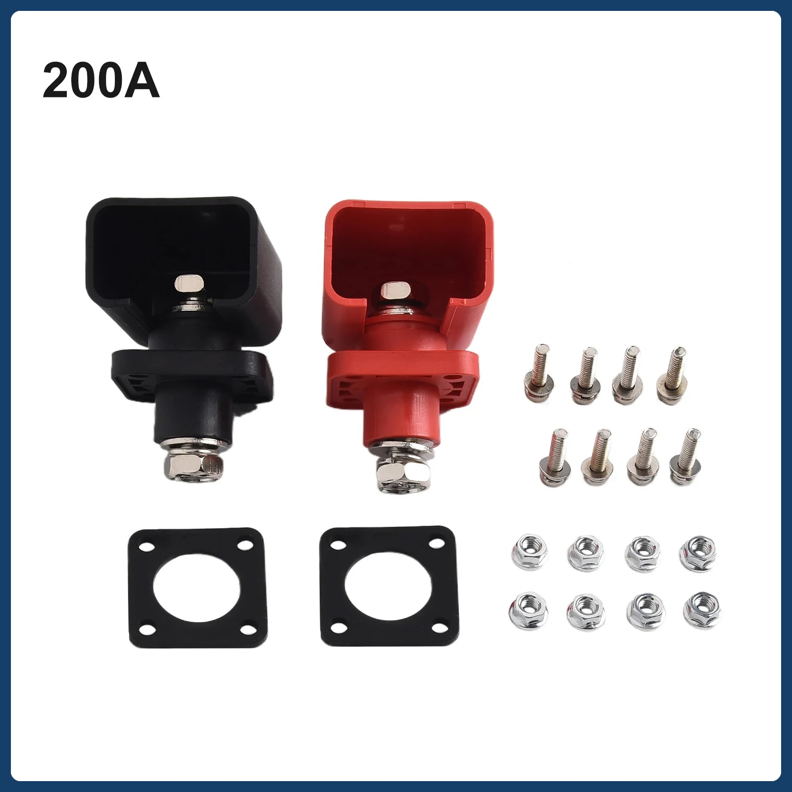 

2PCS 200A Lithium Battery Energy Storages Terminal High Current Lithium Battery Copper Terminal Connector Through-wall Types