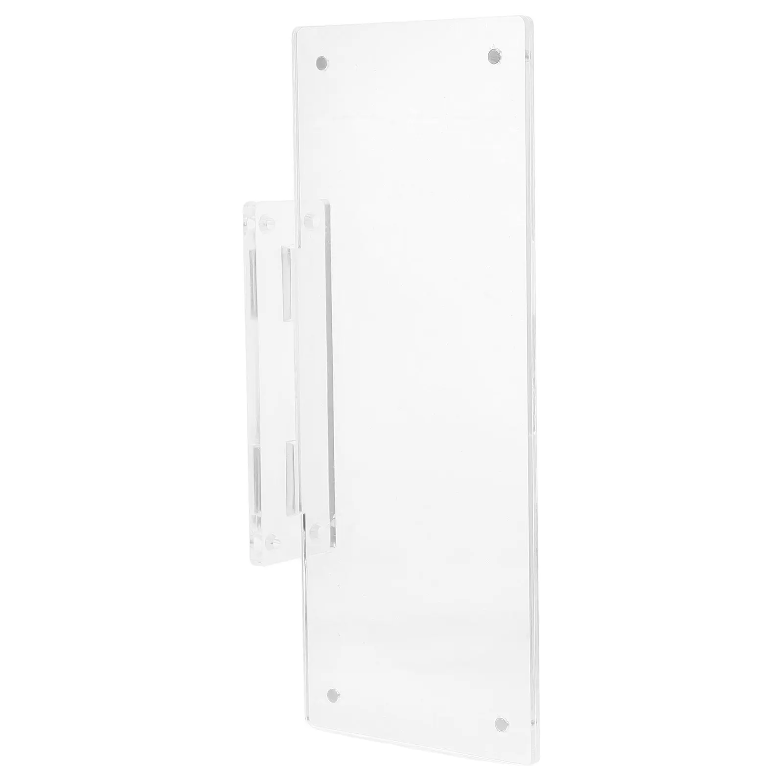 Clear Acrylic Office Door Sign Double Sided Wall Mounted Name Plate Replaceable Insert for Professional Business Office Door
