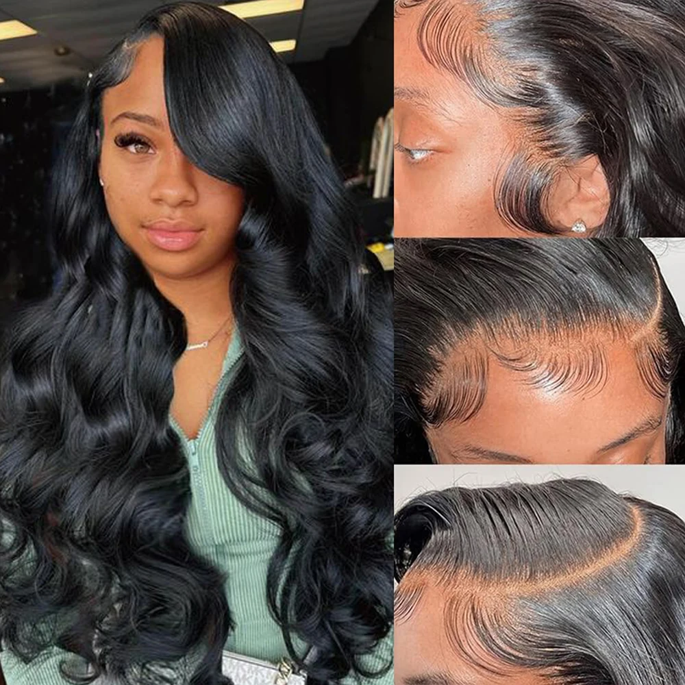 13x6 Lace Frontal Wig Body Wave 200 Density Remy Human Hair Wig 36 Inch Loose Wave 13x4 Lace Front Wig Pre plucked For Women