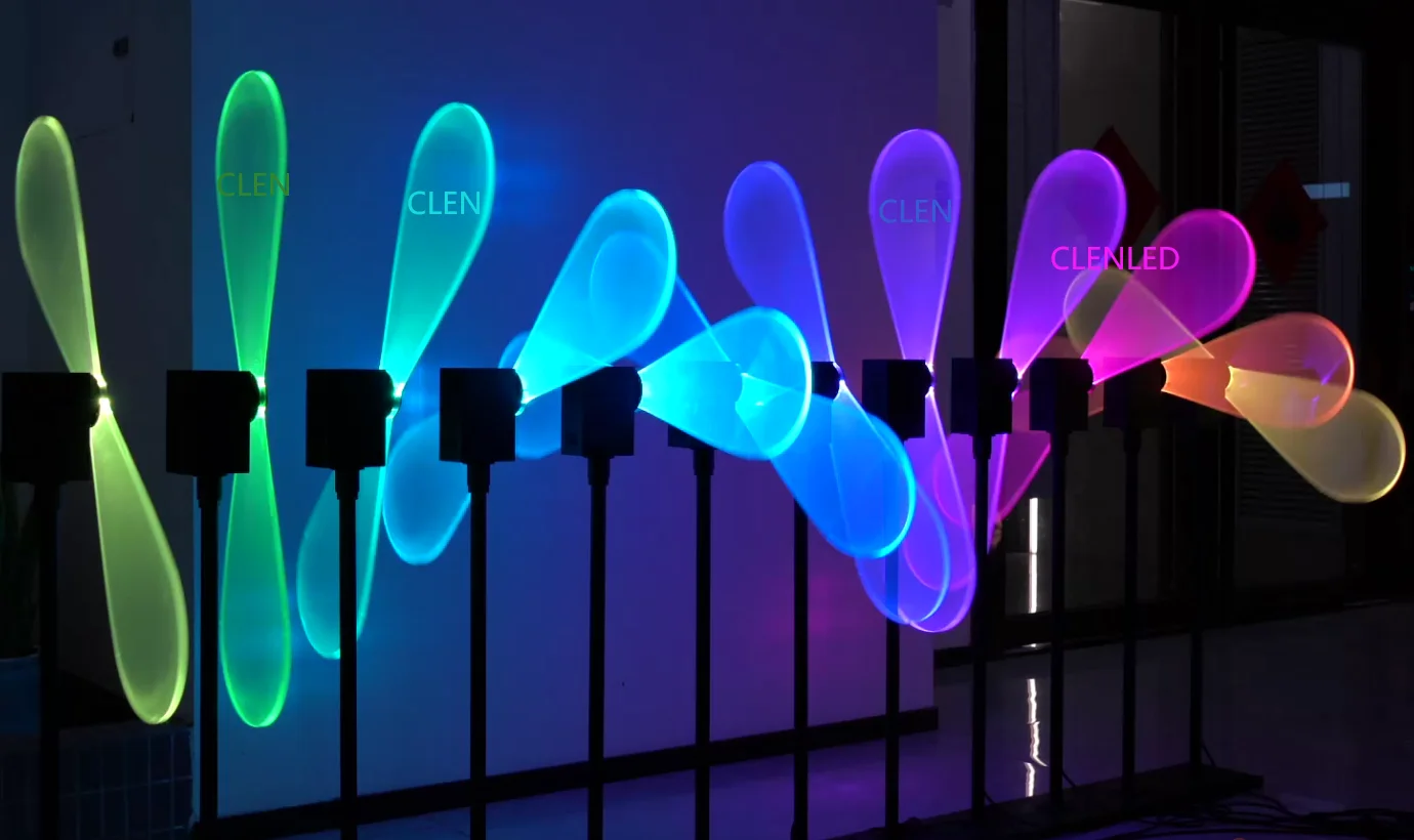 360 Degree Rotation 24V RGB Led Pixel Fan Disco Tube Light Nightclub Decoration DMX Stage Lights for Events view 5