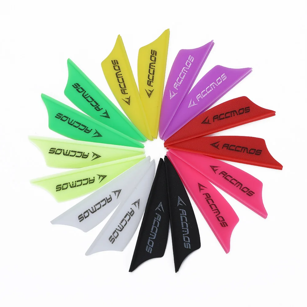 1.75 inch Archery Arrows Vanes Plastic Arrow Feather Fletching for DIY Archery Hunting Targeting Arrows (50pcs)